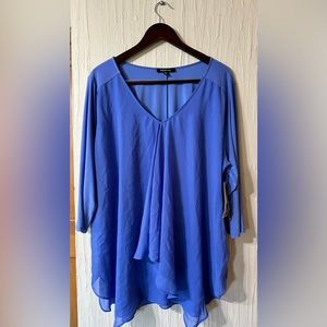 NWT Relativity Blue High Low Blouse